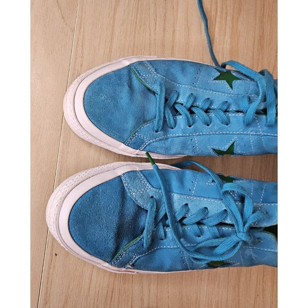 Converse One Star Low Top Pinstripe Unisex Size Men’s 10 Women’s 12 Green Teal - Picture 12 of 16